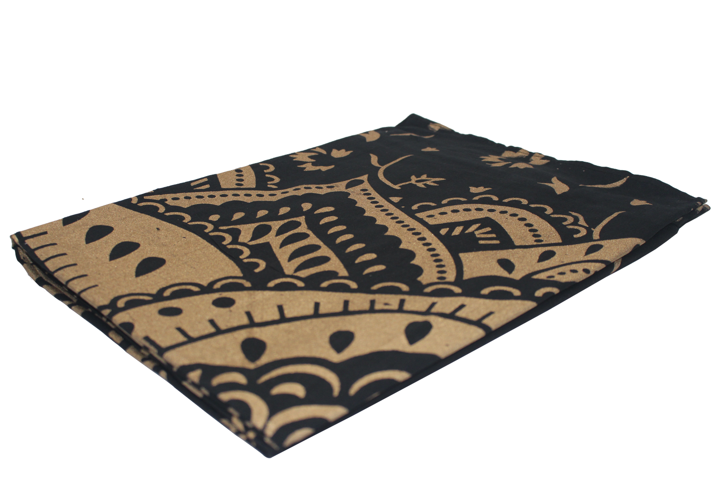 
                  
                    This Black Gold Flower Mandala tapestry is made in India and handcrafted by local artists with screen printed designs. Mandala signifies the universe and this particular design brings energy, wisdom and creativity to one's life. Use as wall art, wall hanging, yoga mat, beach throw, picnic sheet and so much more.
                  
                