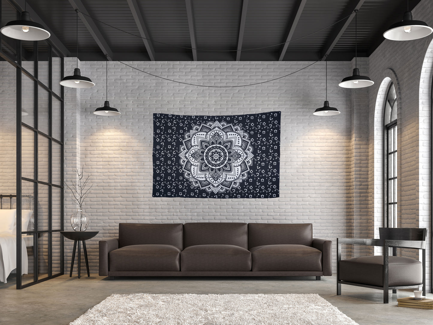 
                  
                    This twin sized wall tapestry is a traditional floral design that is believed to bring balance, positivity and spiritual growth in one’s life. You can use this handicraft tapestry in a number of ways – as a wall hanging, bed sheet, blanket, yoga mat, meditation mat, dorm wall decorator, sofa cover, beach throw, tablecloth or a picnic blanket. It instantly gives your living space a hippie, psychedelic and Bohemian vibe.
                  
                