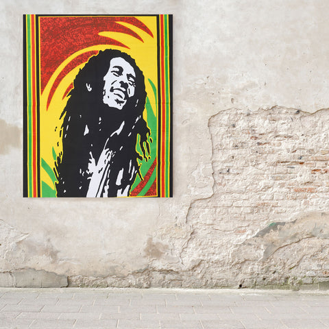 The Laughing Bob Marley Tapestry will instantly transform your room into a cool, boho, trippy living space, inspiring you to find your freedom and in the process, find yourself. It is also a great gift idea. The vibrant colors of this Jaipuri tapestry along with the classy hand-printed design will revamp a boring wall into a psychedelic, gypsy-styled piece of art.  The size of this tapestry is 40 X 30 inches, perfect to use it as a poster, wall hanging, table cloth, sofa cover, sarong or a beach throw.